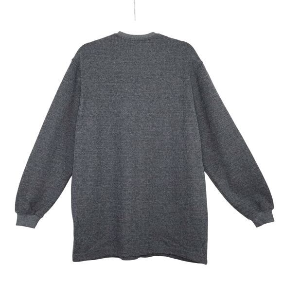 Regatta Sweater Mens Medium Gray Ribbed Cotton Blend Knit Pullover V Neck - Picture 2 of 8